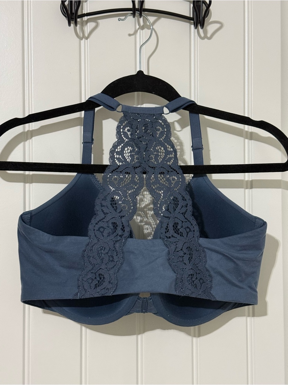 Victoria's Secret Demi Slate Blue Lace Racerback T-Shirt Bra - Picture 4 of 5